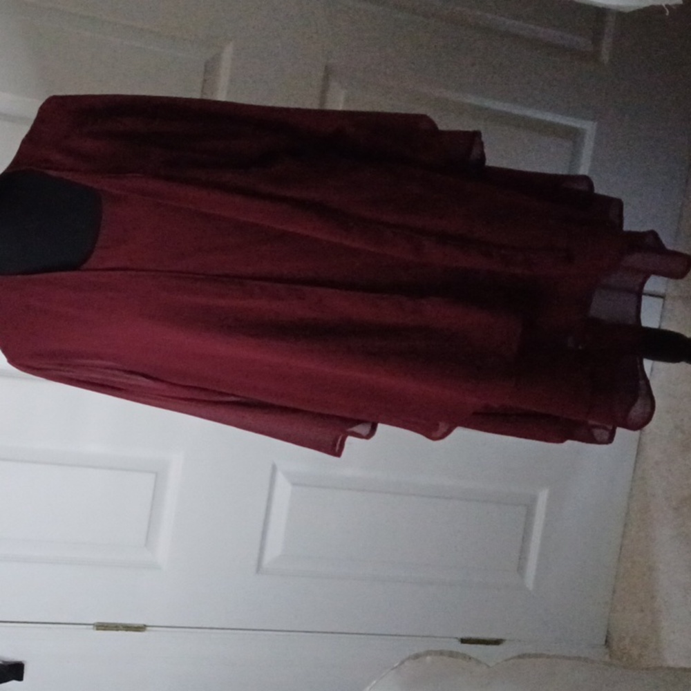D4- 👌- Amazon Fashion 2pc Burgundy Dress and Jacket - sz XL NWOT